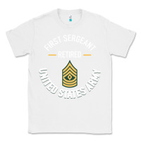 White first sergeant 1sg retired army military retirement gifts long sleeve Classic Tee - lanVoArt
