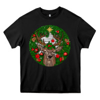Black deer christmas Heavy Core Tee - BundleAndBundleShop