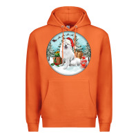 Carrot Christmas samoyed dog Premium Hoodie - FaDigitalArtStudio