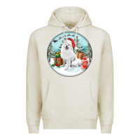 Oatmeal Heather Christmas samoyed dog Premium Hoodie - FaDigitalArtStudio