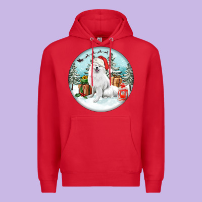 Christmas Samoyed Dog Premium Hoodie Designed By Fadigitalartstudio