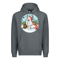 Rock Christmas samoyed dog Premium Hoodie - FaDigitalArtStudio