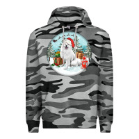 Slate Camo Christmas samoyed dog Premium Hoodie - FaDigitalArtStudio