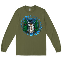 Army Green cozy season Long Sleeve Tee - CowGirlArtShop