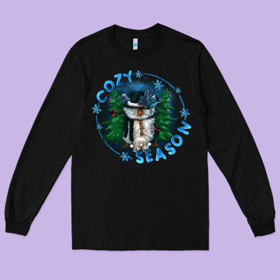 Cozy Season Long Sleeve Tee Designed By Cowgirlartshop