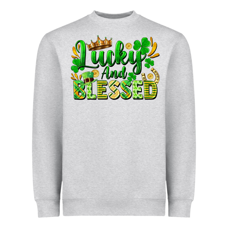 Lucky And Blessed Heavyweight Sweatshirt by FaDigitalArtStudio | Teevron