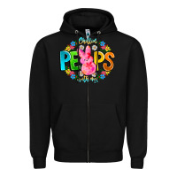 Black Chillin Peeps With My Zipper Hoodie - CowhideDigitalArt