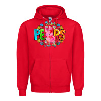 Red Chillin Peeps With My Zipper Hoodie - CowhideDigitalArt