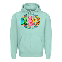 Seafoam Chillin Peeps With My Zipper Hoodie - CowhideDigitalArt