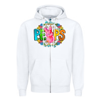 White Chillin Peeps With My Zipper Hoodie - CowhideDigitalArt