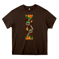 Chocolate Brown American football dad pen wrap Heavy Core Tee - BundleAndBundleShop