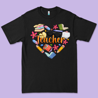 Teacher Heart Premium Tee Designed By Artiststas