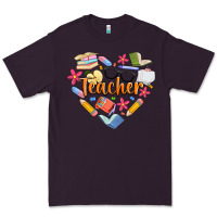 Plum teacher heart Premium Tee - Artiststas