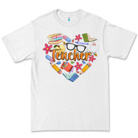 White teacher heart Premium Tee - Artiststas