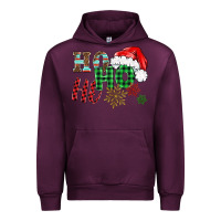 Mauve Wine ho ho ho christmas Urban Hoodie - BarkalooDesign
