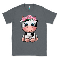 Charcoal Heather cute cow Classic Tee - texasbilliewilder