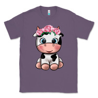 Lavender cute cow Classic Tee - texasbilliewilder