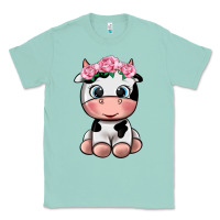 Seafoam cute cow Classic Tee - texasbilliewilder