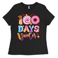 Black 100 days sweeter Ladies Tee - Artiststas