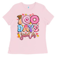 Bubblegum Pink 100 days sweeter Ladies Tee - Artiststas