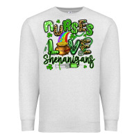 Oatmeal Heather nurses love shenanigans st patricks day Premium Sweatshirt - Artiststas