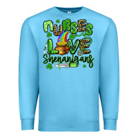 Ocean Blue nurses love shenanigans st patricks day Premium Sweatshirt - Artiststas