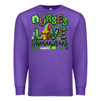 Purple nurses love shenanigans st patricks day Premium Sweatshirt - Artiststas