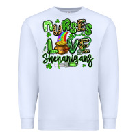 White nurses love shenanigans st patricks day Premium Sweatshirt - Artiststas