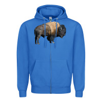 True Royal Bison Buffalo Zipper Hoodie - LillyAllenDesigns