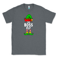 Charcoal Heather Boss Elf Matching Family Christmas Classic Tee - lanVoArt