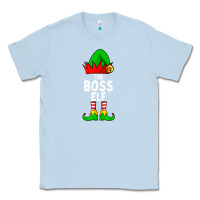 Dusty Blue Boss Elf Matching Family Christmas Classic Tee - lanVoArt