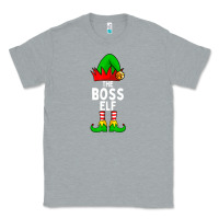 Heather Grey Boss Elf Matching Family Christmas Classic Tee - lanVoArt