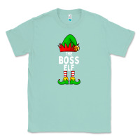 Seafoam Boss Elf Matching Family Christmas Classic Tee - lanVoArt