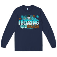 Navy freezing season Long Sleeve Tee - CowGirlArtShop