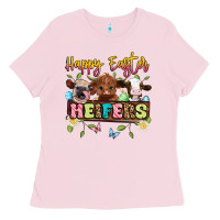 Bubblegum Pink happy easter heifers Ladies Tee - Artiststas