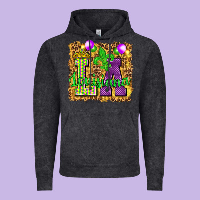 Louisiana Leopard With Balloons Vintage Hoodie Designed By Howdyjamesfarm