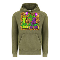 Vintage Olive Louisiana leopard with balloons Vintage Hoodie - HowdyJamesFarm