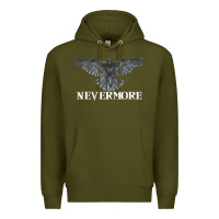 Army Green Hot Trend Raven Nevermore Poetry Halloween Edgar Allan Poe Premium Hoodie - lanVoArt