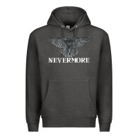 Charcoal Heather Hot Trend Raven Nevermore Poetry Halloween Edgar Allan Poe Premium Hoodie - lanVoArt