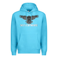 Ocean Blue Hot Trend Raven Nevermore Poetry Halloween Edgar Allan Poe Premium Hoodie - lanVoArt