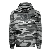 Slate Camo Hot Trend Raven Nevermore Poetry Halloween Edgar Allan Poe Premium Hoodie - lanVoArt