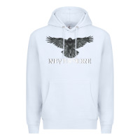 White Hot Trend Raven Nevermore Poetry Halloween Edgar Allan Poe Premium Hoodie - lanVoArt