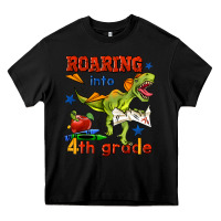 Black roaring into 4th grade Heavy Core Tee - BundleAndBundleShop
