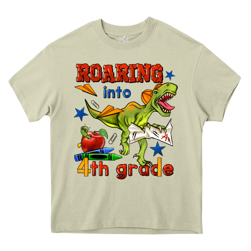 Roaring Into 4th Grade Heavy Core Tee by BundleAndBundleShop | Teevron
