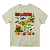 Mossy roaring into 4th grade Heavy Core Tee - BundleAndBundleShop