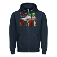 Navy Its Beaut Clark Zipper Hoodie - CowhideDigitalArt