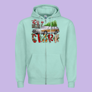 Its Beaut Clark Zipper Hoodie Designed By Cowhidedigitalart