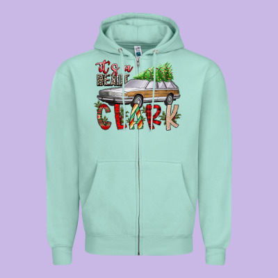 Its Beaut Clark Zipper Hoodie Designed By Cowhidedigitalart