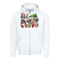 White Its Beaut Clark Zipper Hoodie - CowhideDigitalArt