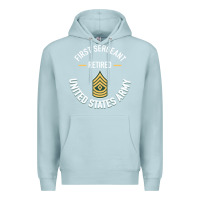 Blue Mist first sergeant 1sg retired army military retirement gifts long sleeve Premium Hoodie - lanVoArt